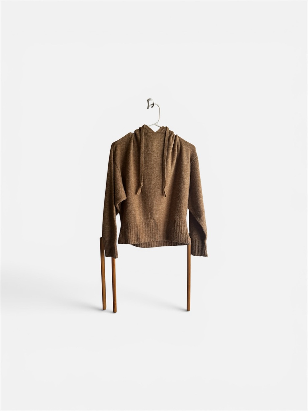H&M Brown Knit Hoodie Sweater